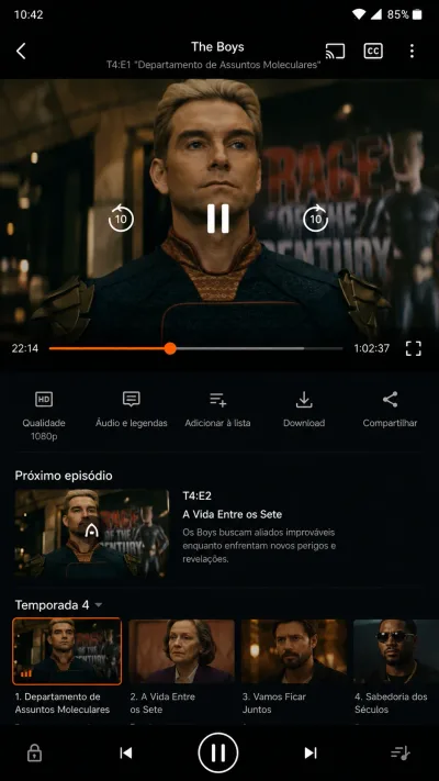 Player de vídeo do Youcine